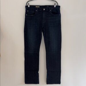 AG Adriano Goldschmied Men's Size 36 Deep Indigo Straight Jeans
